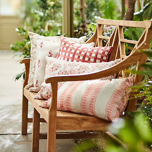 View larger image of Shop the Look: Papaya Pink Outdoor Pillow Collection with Bench