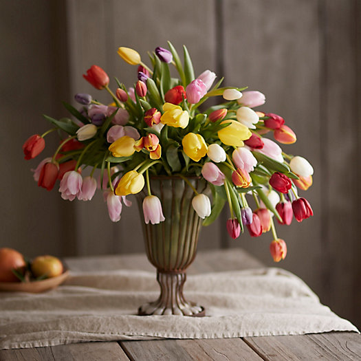 View larger image of Shop the Look: Mixed Tulips in Fluted Glass Vase