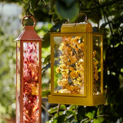 Shop the Look: Preserved Spring Stems in Colorful Lanterns