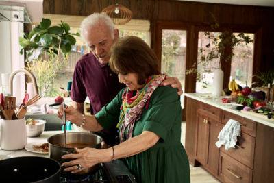 Elderly couple in the kitchen