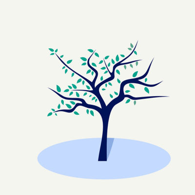 Illustration of a tree with leaves