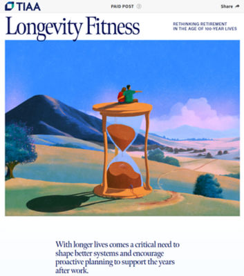 Person on hourglass for 'Longevity Fitness' article