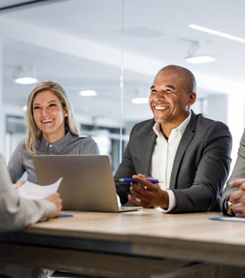 A plan sponsor helping an employee with their retirement plan.