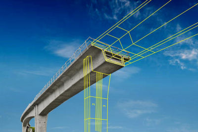A bridge under construction.