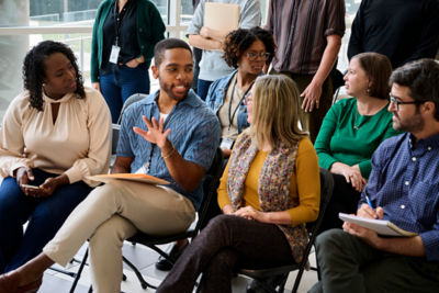 Students talking