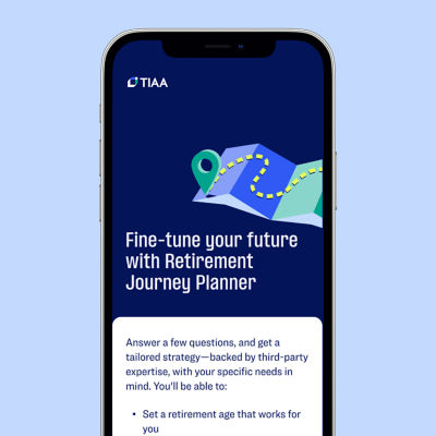 Image of retirement journey planner mobile app