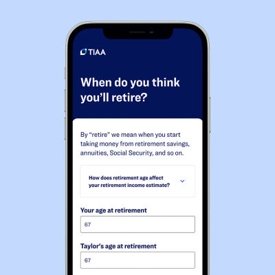 Image of retirement journey planner mobile app