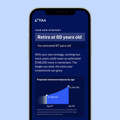 Image of retirement journey planner mobile app