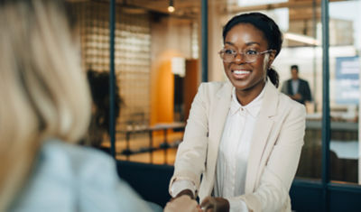 Two women are seen talking