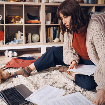 Woman studying