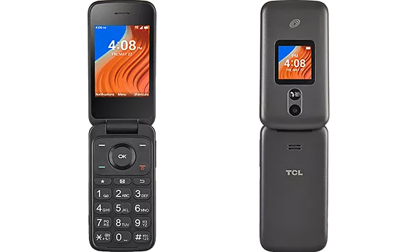 Alcatel My Flip 2 | Prepaid Flip phone | TCL Tracfone | Black - 4 GB |  Brand New