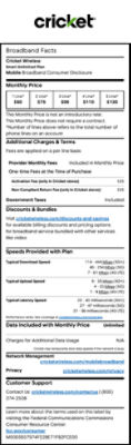 Cricket Wireless Broadband Facts 