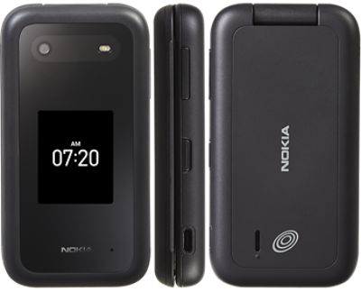 Nokia 2760 Flip - Front, side and back view