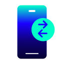 Phone with swap icon