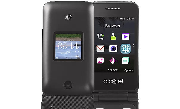 Total Wireless Alcatel Myflip, 4GB, Black- Prepaid Phone
