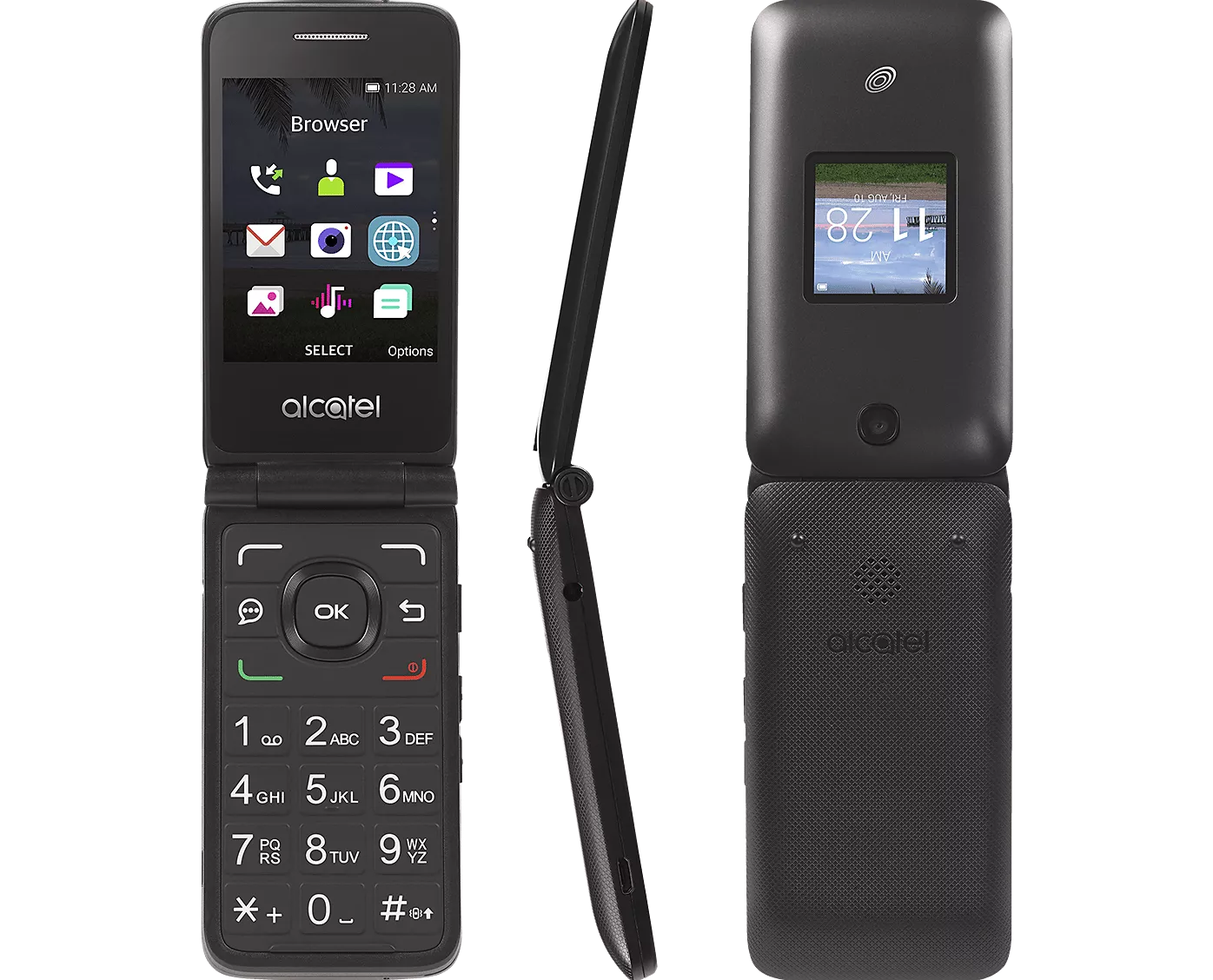 Alcatel Cingular Flip 2 4G LTE FlipPhone Bluetooth WIFI MP3 Cámara buena  para ancianos - GSM desbloqueado (renovado)