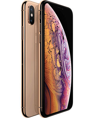 iPhone XS Gold 64GB RECONDITIONED - Front and back view