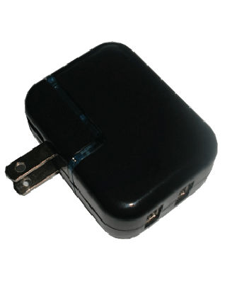 Wall Charger Dual Port - Black