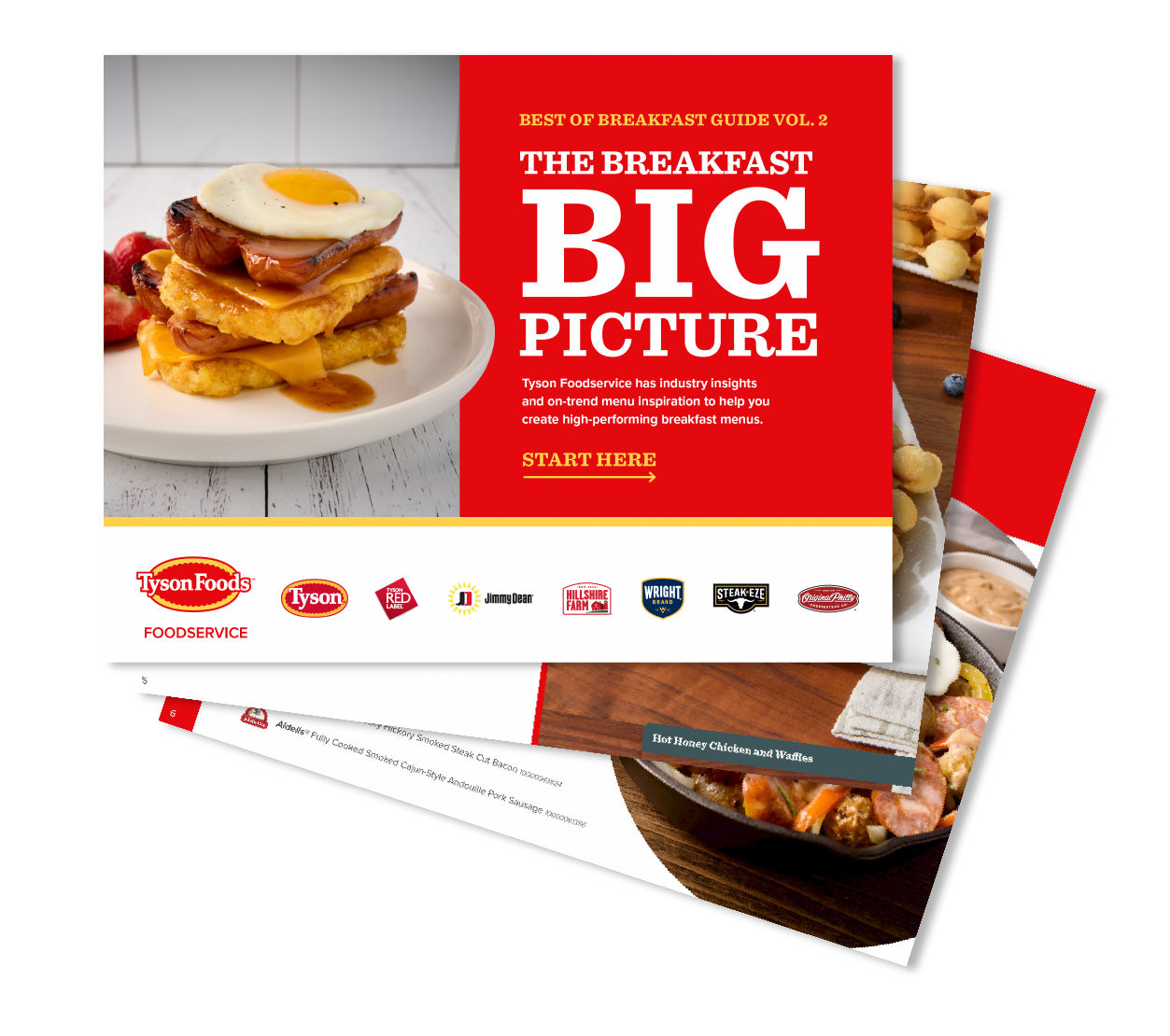Image that represents a brochure of solutions for breakfast.
