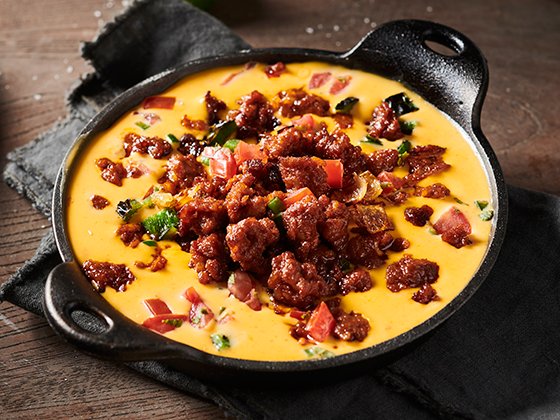 Image of Chorizo Queso in skillet.