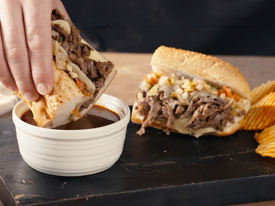 Italian Beef Sandwich.