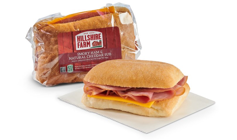 Smokey Ham and natural cheddar sub 