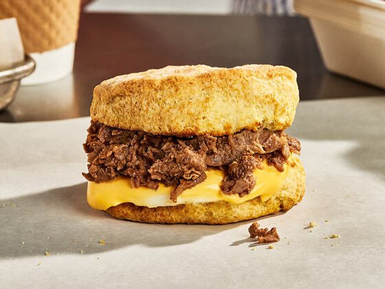 Breakfast Steak Biscuits