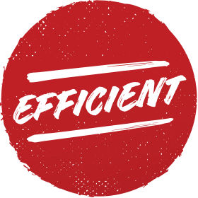 Image that says "efficient."