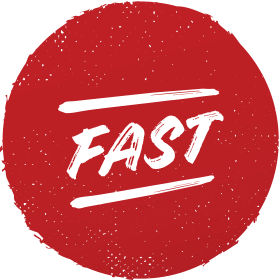 Image that says "fast."