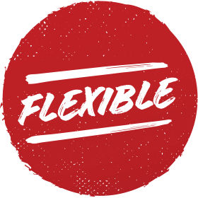 Image that says "flexible."