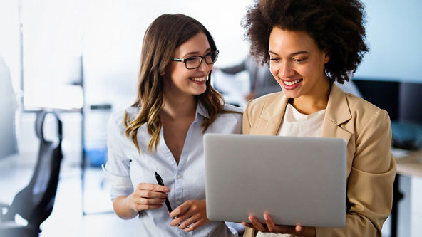 Women working on her laptop
