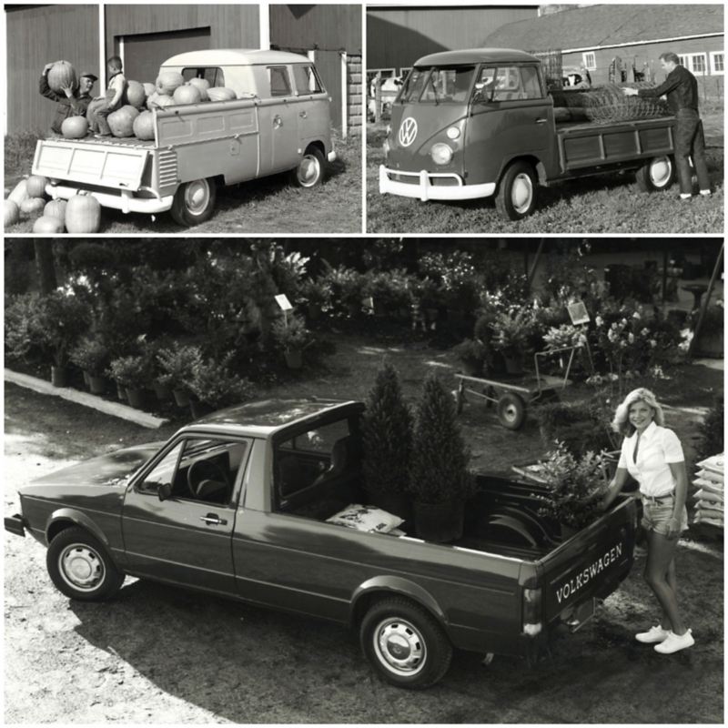 Historic Volkswagen Pickup models.