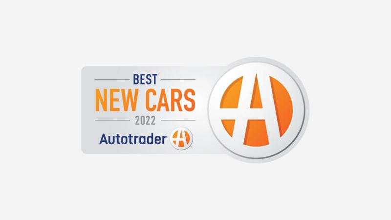 Un logotipo de texto de Autotrader de 2022 dice “Best New Cars” (Los mejores autos nuevos)