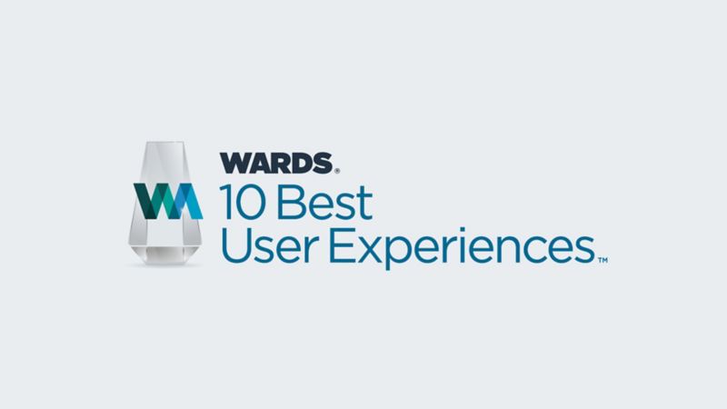Stylized Wards Award logo that reads “10 Best User Experiences”