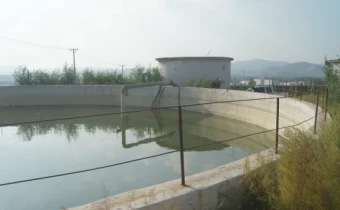 A storage tank for recycled water, owned by one of the large industries in Lingyuan. Photo: Li, Zhaocheng /Lingyuan Municipal Emergency Water Supply Division 