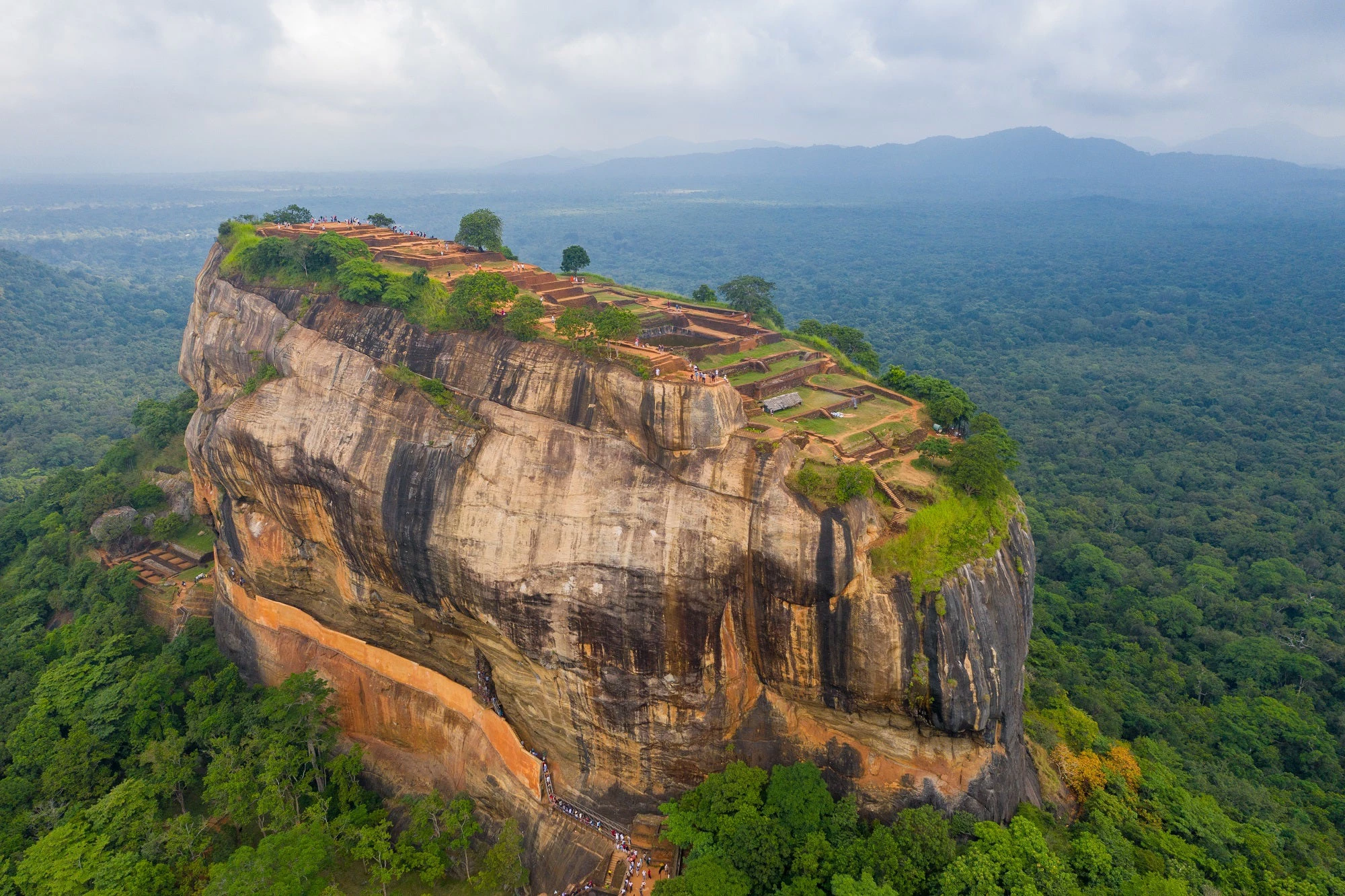 Aerial view of Sigiriya mountain among the dense forest on the island of Sri Lanka. Photo: 123RF