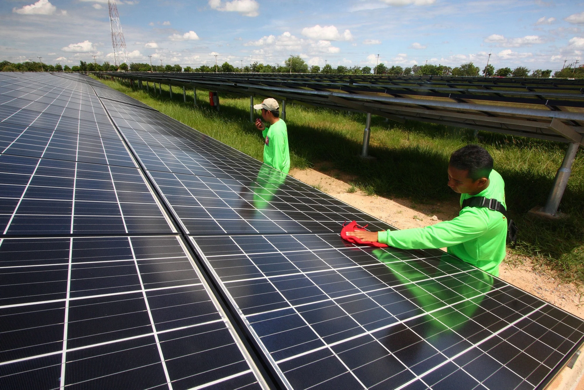 Estación de energía solar Korat 1 en Tailandia, propiedad del cliente de la Corporación Financiera Internacional, Solar Power Co.
