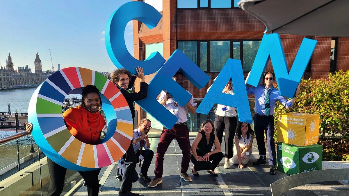 Members of the World Bank Transport team at the International Maritime Organization headquarters in London.