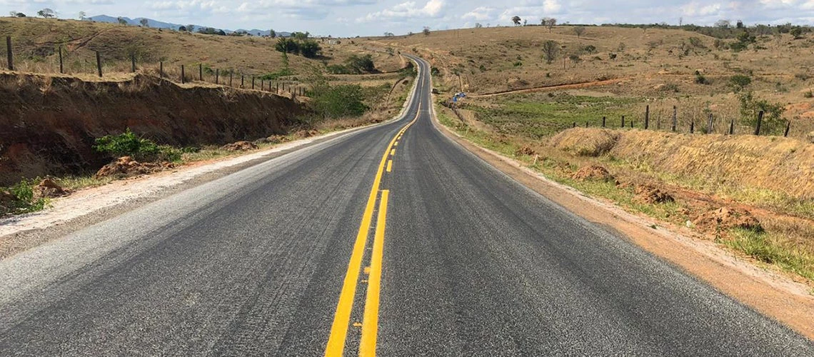 Rodovia recuperada pelo programa PREMAR 2, na Bahia