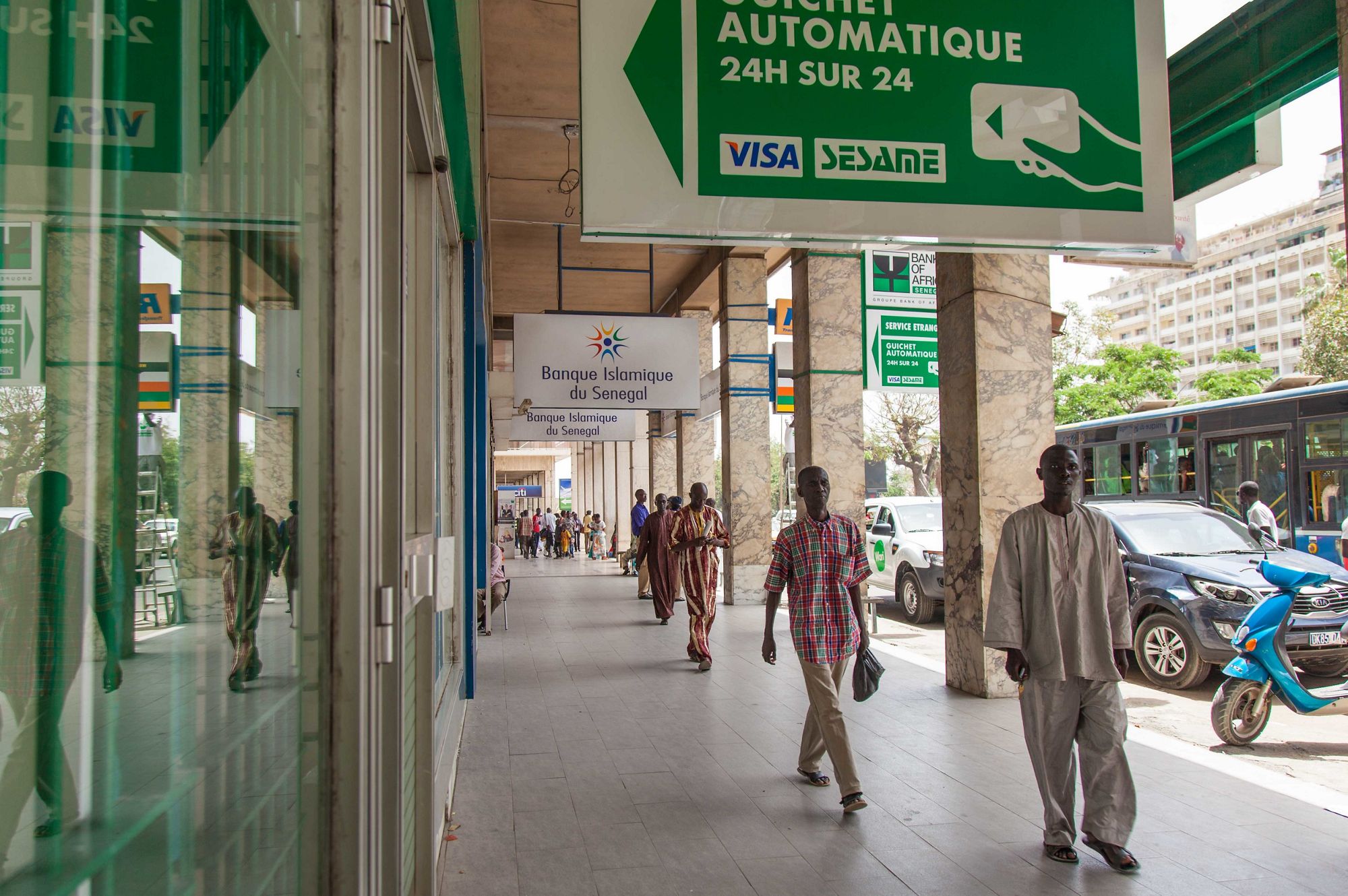 The Plateau area, business and administrative center of Dakar.