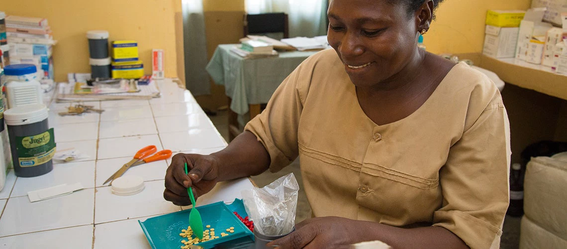 Health worker Dinatu Kpaji at the Wamba Health Center in Nigeria. Photo: Dasan Bobo/World Bank