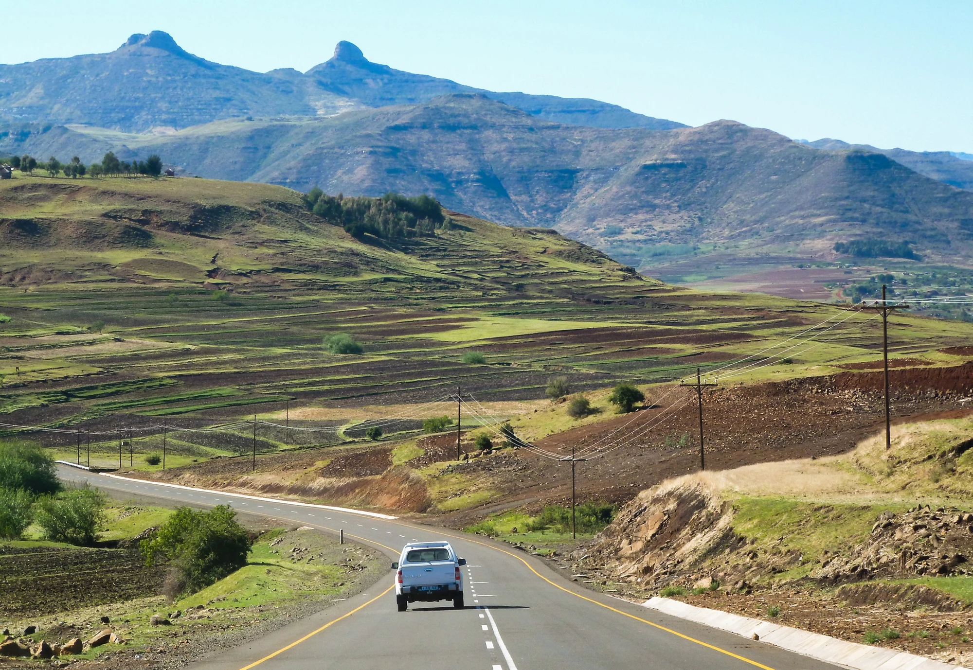 Road section in Lesotho, a landlocked country in Southern Africa. World Bank