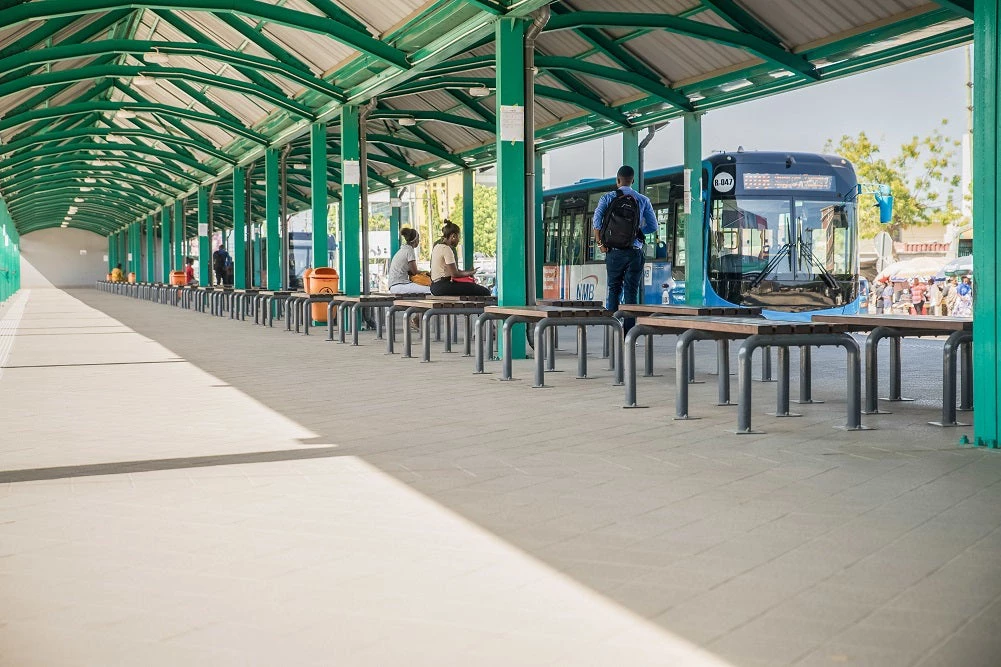 Bus transit station in Dar es Salaam, Tanzania