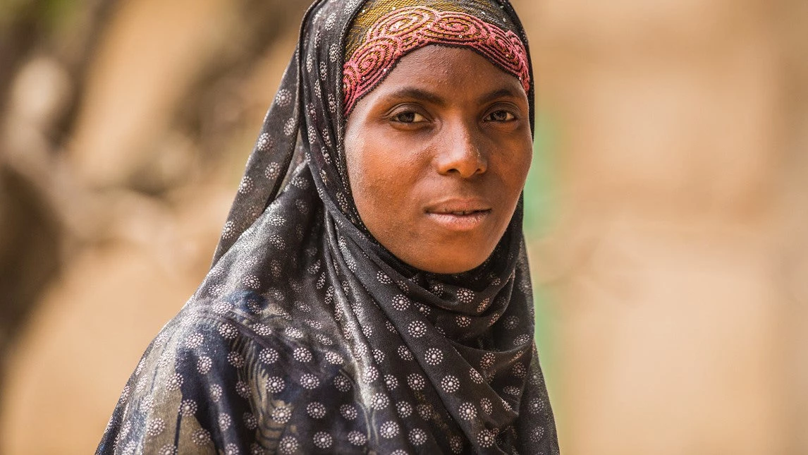 Une femme dans le village de Hafia, préfecture de Dalaba, en Guinée. © Vincent Tremeau / Banque mondiale