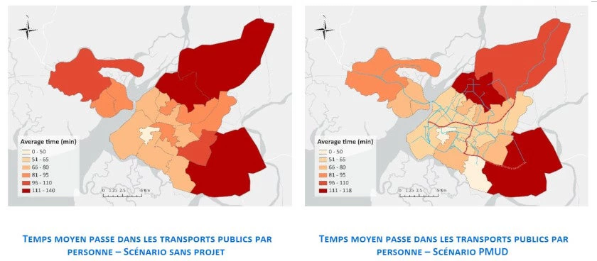 Temps moyen passe dans les transports publics par personne