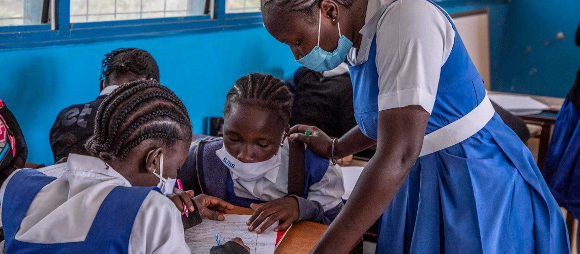 Students around a class table