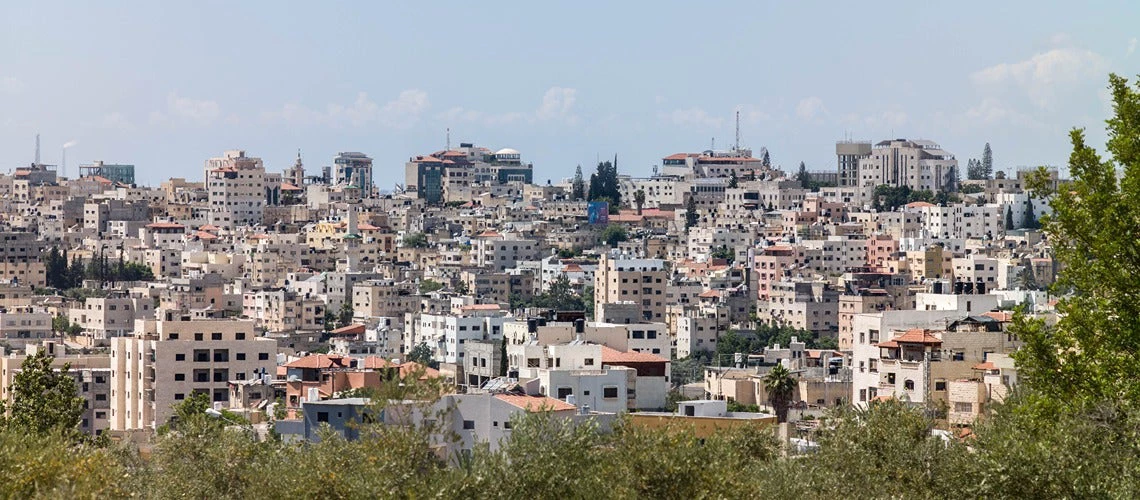 A city view of Tulkarm, the West Bank, Palestinien Territories