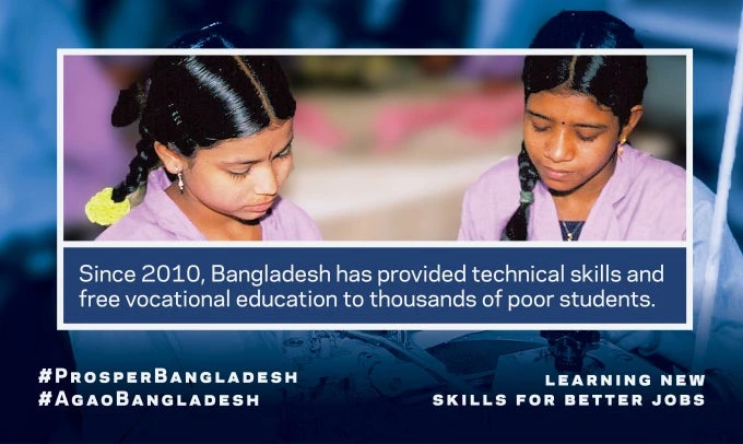 Every year 1.3 million youths enter job market in Bangladesh. An increasingly skilled labor force is vital to accelerate economic growth. ?Enhancing vocational training will help The country to fully tap into local and overseas employment opportunities by enhancing vocational training.