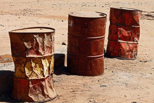 Oil drums in Ethiopia. Source - 10b travelling