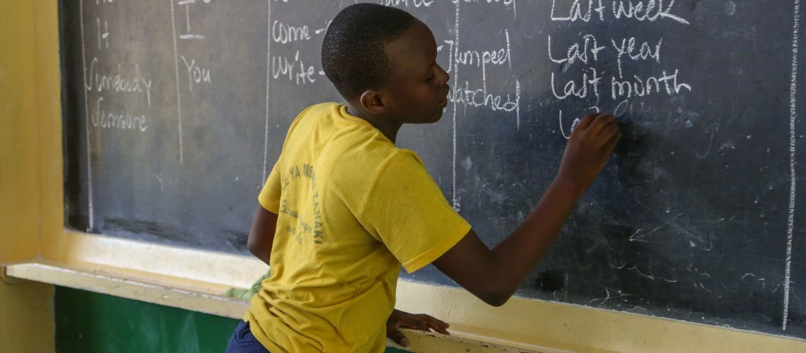 Students in Primary Seven at Zanaki Primary School in Dar es Salaam, Tanzania